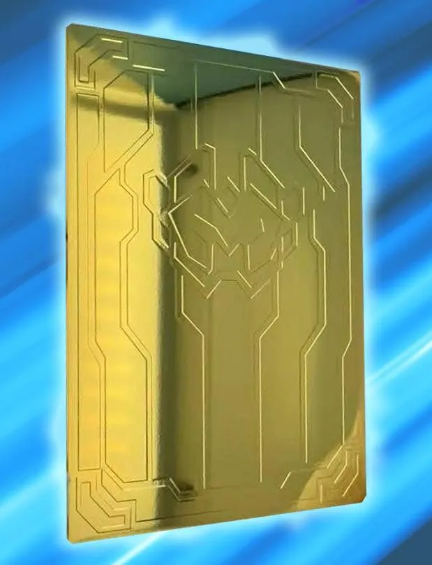 The back of the metal card